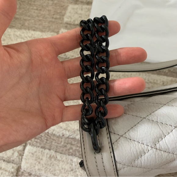 Rebecca Minkoff Quilted Love Crossbody With Chain Inset - Picture 9 of 9